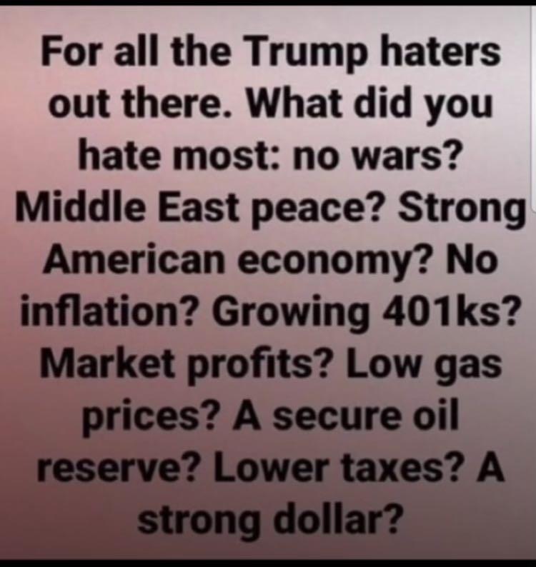 Attention Trump Haters